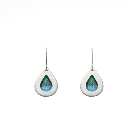 Enamel drop earrings