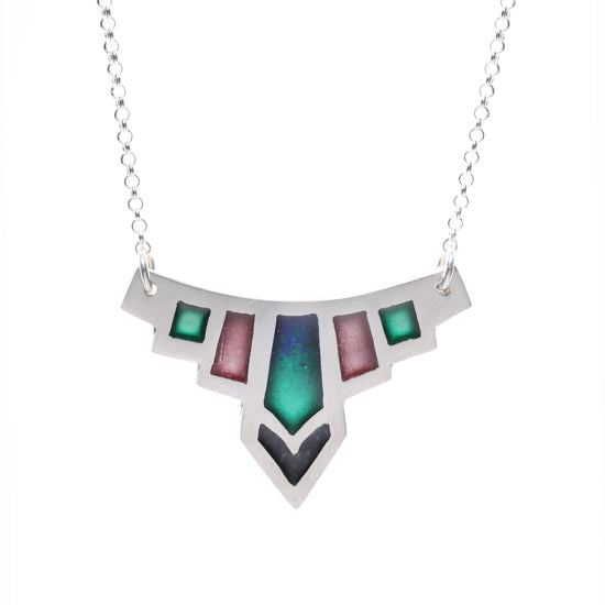 Enamel art deco pendant