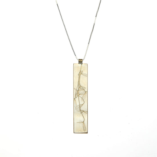 Grass pendant with gold